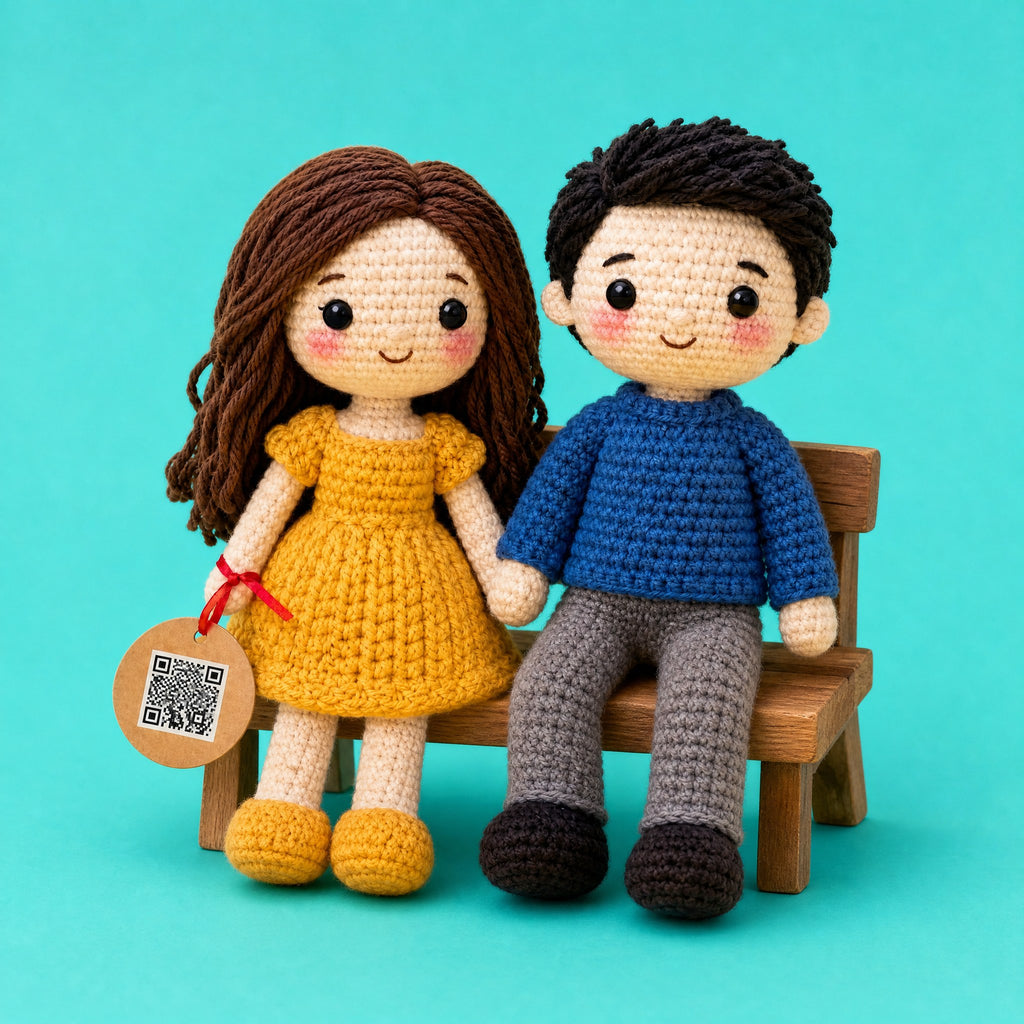 Ready-made crochet couple design