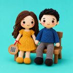 Ready-made crochet couple design